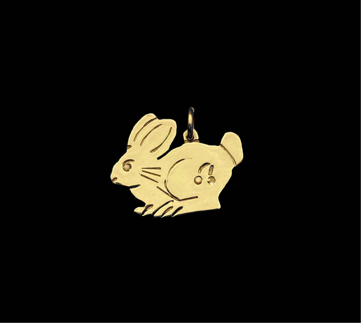 Bunny with Cherry Tattoo Pendant