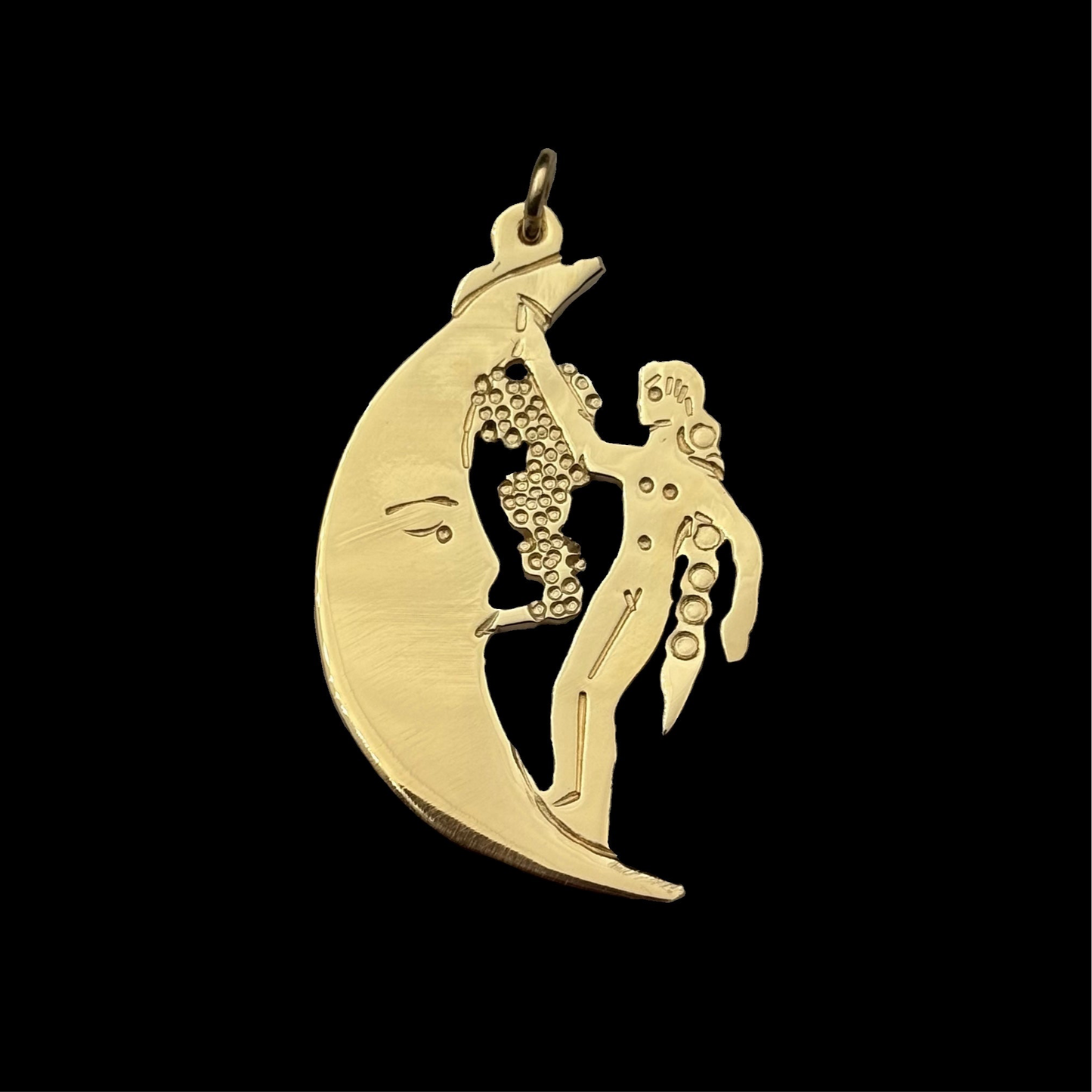 Girl on a Smoking Moon Pendant
