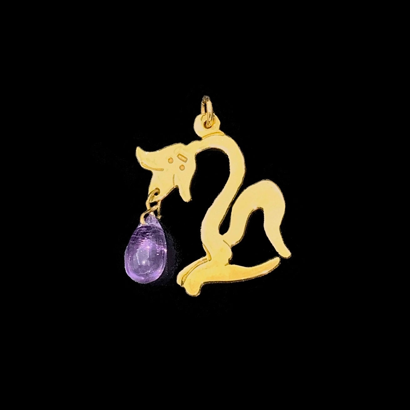 Flower with Amethyst Drop