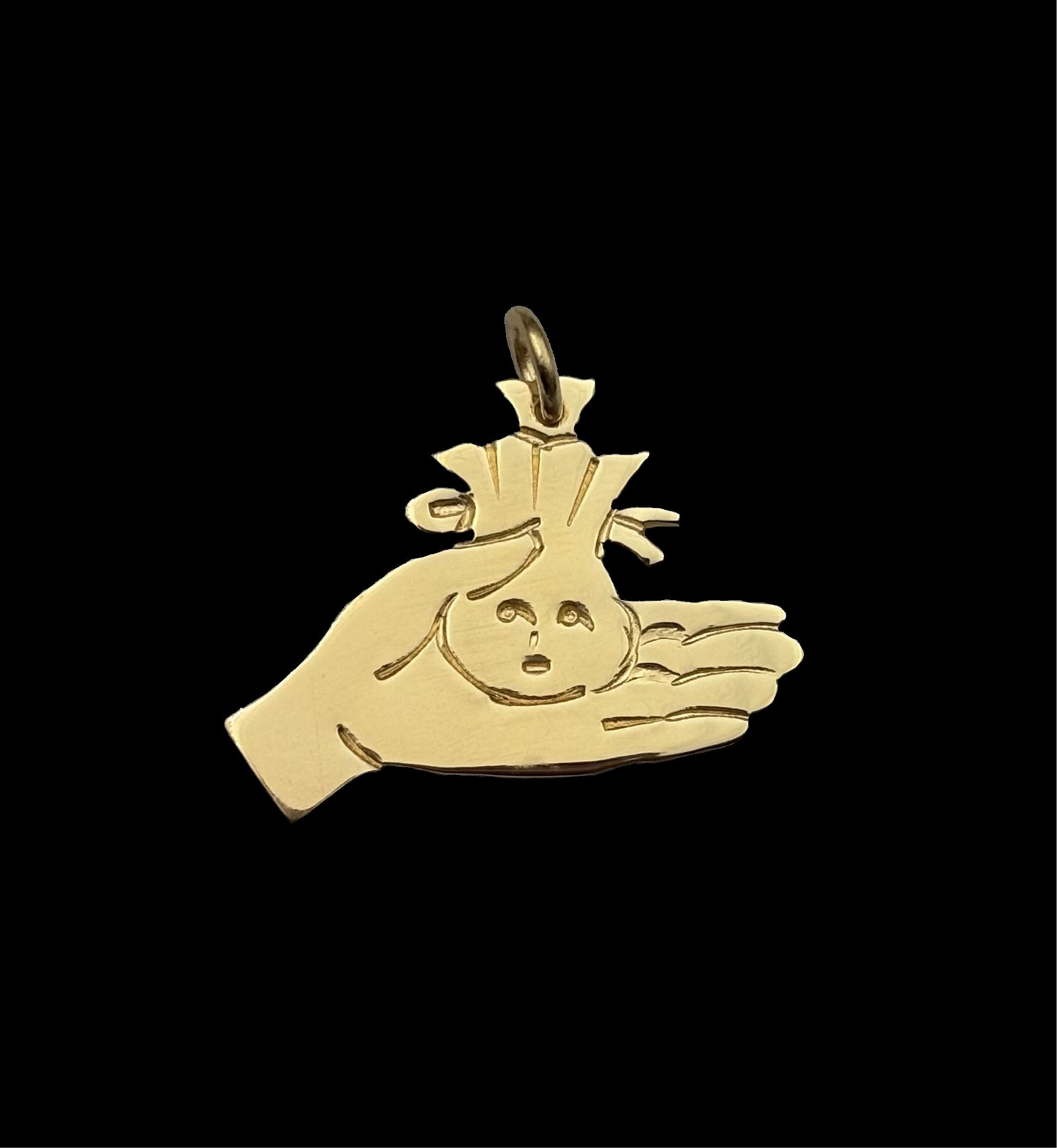 Hand with a Money Bag Pendant
