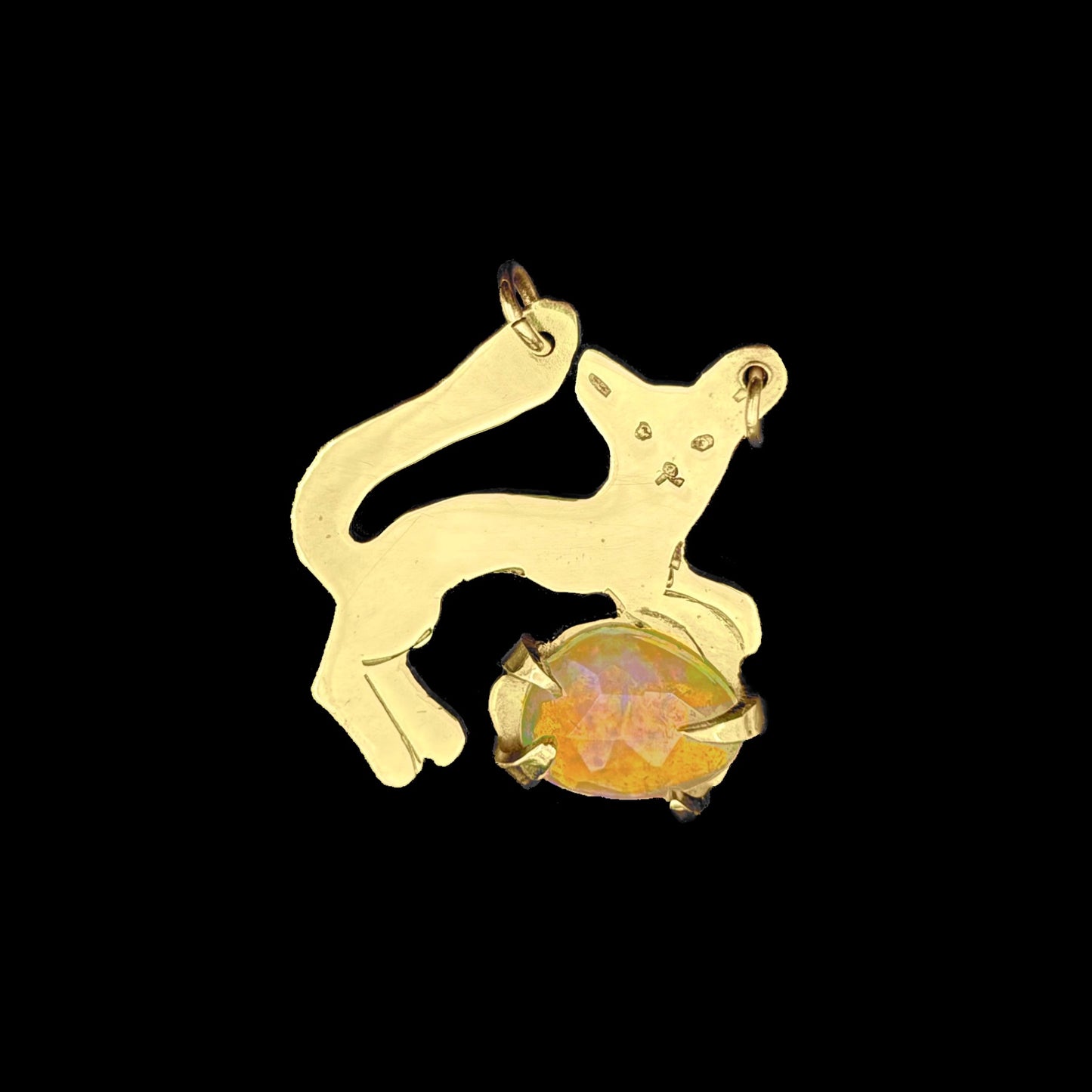 Baby Marten with Opal Pendant