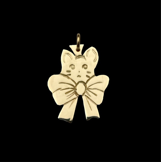 Cat with Ribbon Pendant
