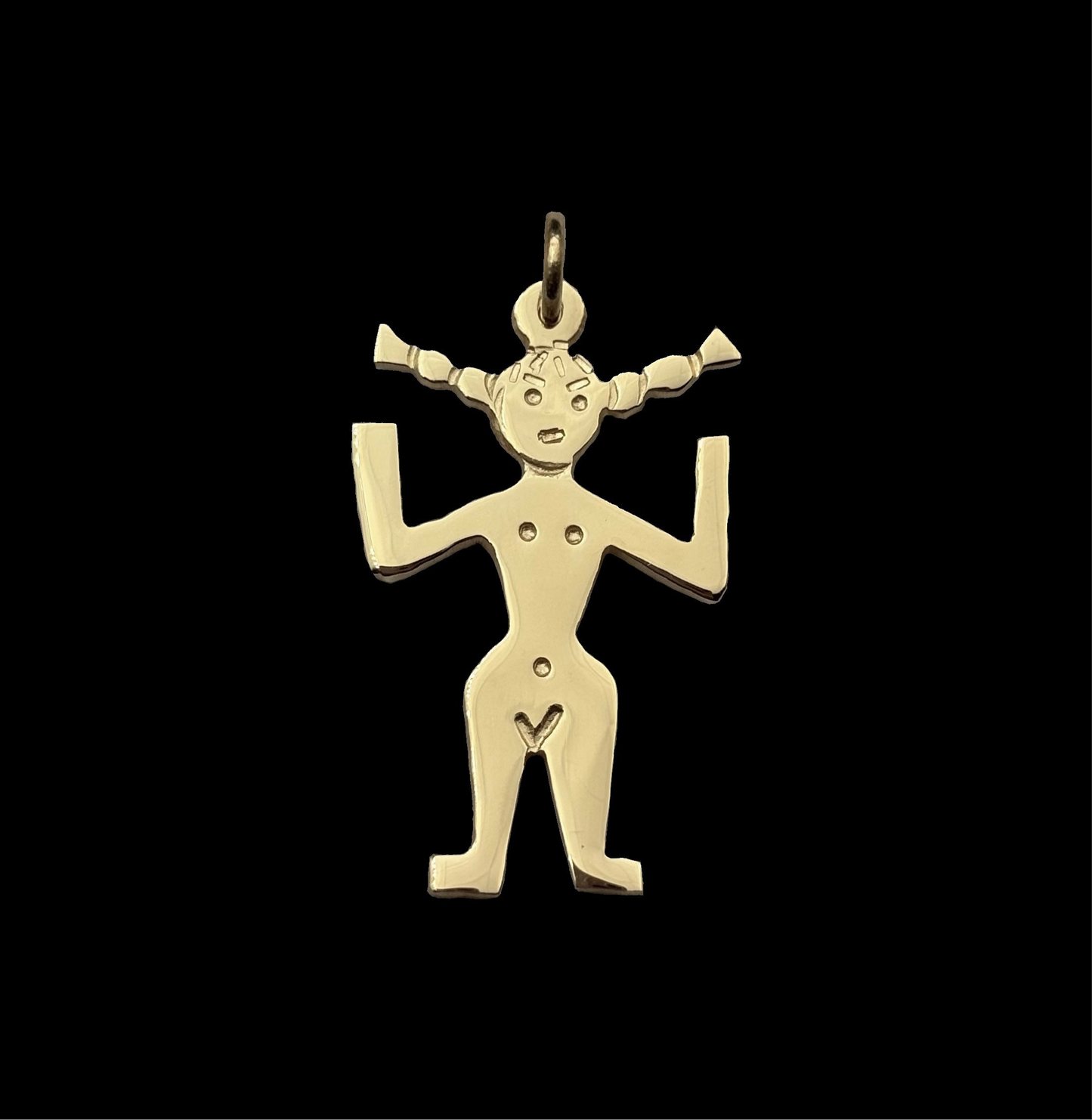 Angry Naked Girl Pendant