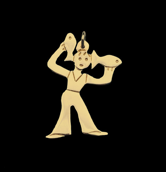 Girl with Fishes Pendant