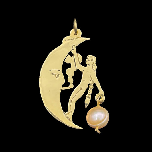 Girl with a Pearl on a Smoking Moon