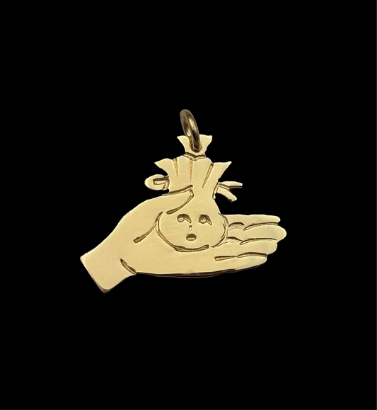 Hand with a Money Bag Pendant