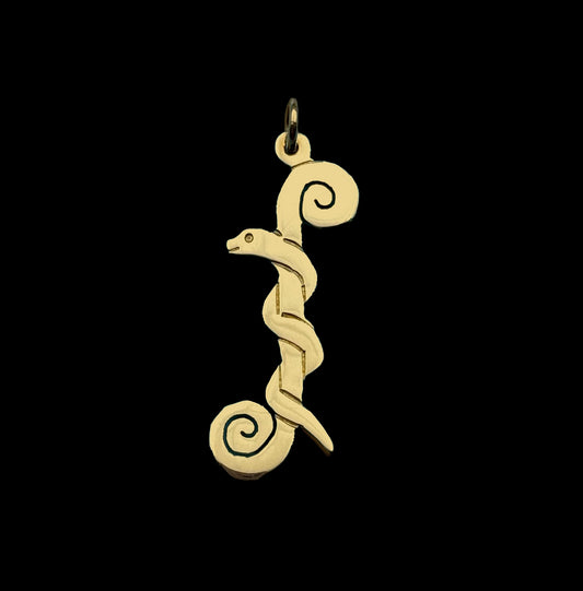 Ornamental Swirly Snake Pendant